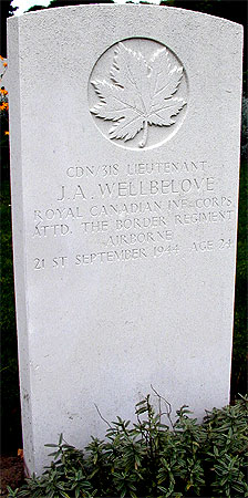 John A. Wellbelove - Headstone 1