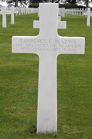 Lawrence F. Blazina - Headstone 1