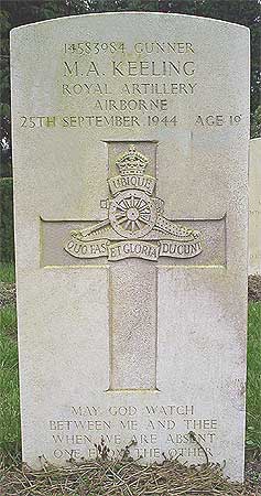 Maurice A. Keeling - Headstone 1