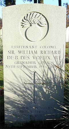 Sir William R. De Bacqeuncourt Des Voeux - Headstone 1