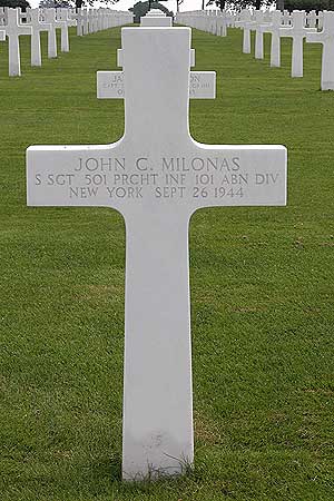 John C. Milonas - Headstone 1