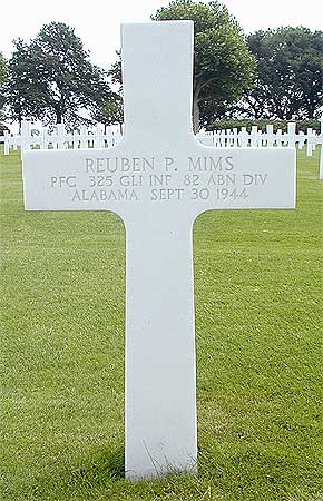 Reuben P. Mims - Headstone 1