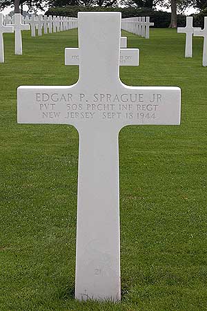 Edgar P. Sprague Jr. - Headstone 1