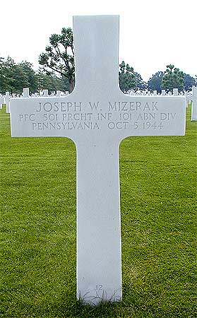 Joseph W. Mizerak - Headstone 1