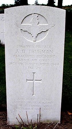 Alfred D. Trueman - Headstone 1