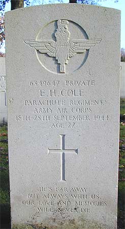Ernest H. Cole - Headstone 1