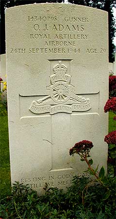 Oliver J. Adams - Headstone 1