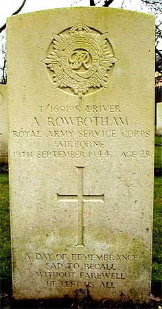 Arthur Rowbotham - Headstone 1