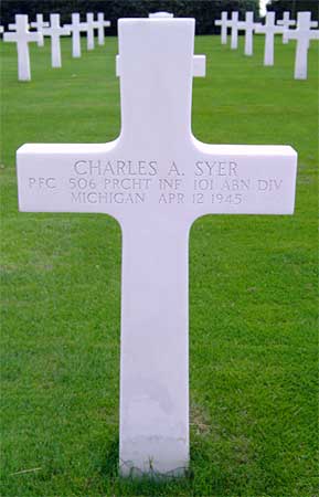 Charles A. Syer - Headstone 1