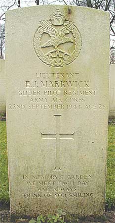 Eric J. Markwick - Headstone 1