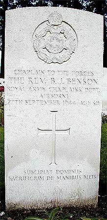 The Reverend Bernard J. Benson - Headstone 1