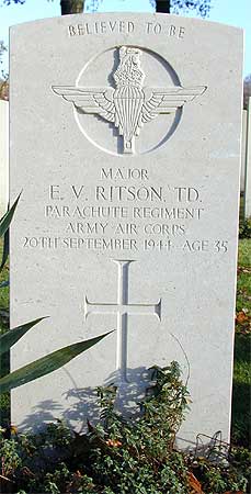 Ernest V. Ritson - Headstone 1
