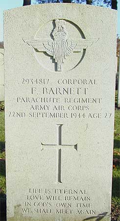 Frederick Barnett - Headstone 1